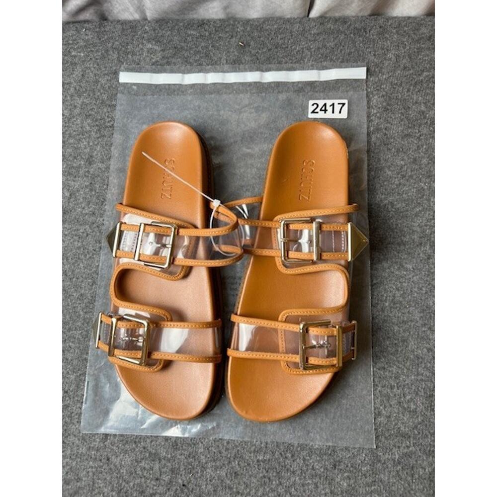 Schutz Naomi Slide Sandal Women's Adjustable Straps Brown Size US 9.5 - Picture 5 of 5